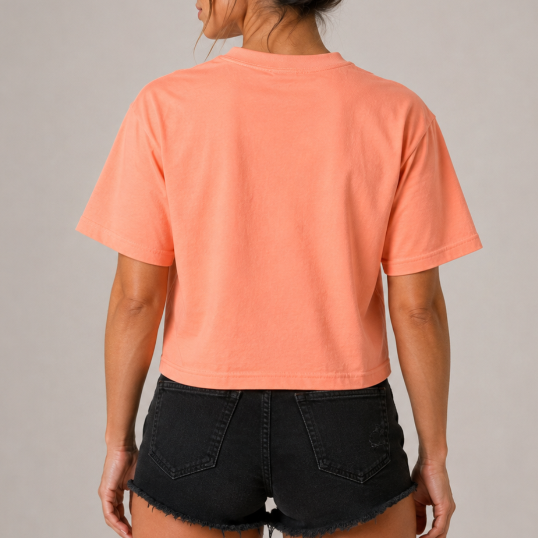 Black Rose Boxy Modest Crop T