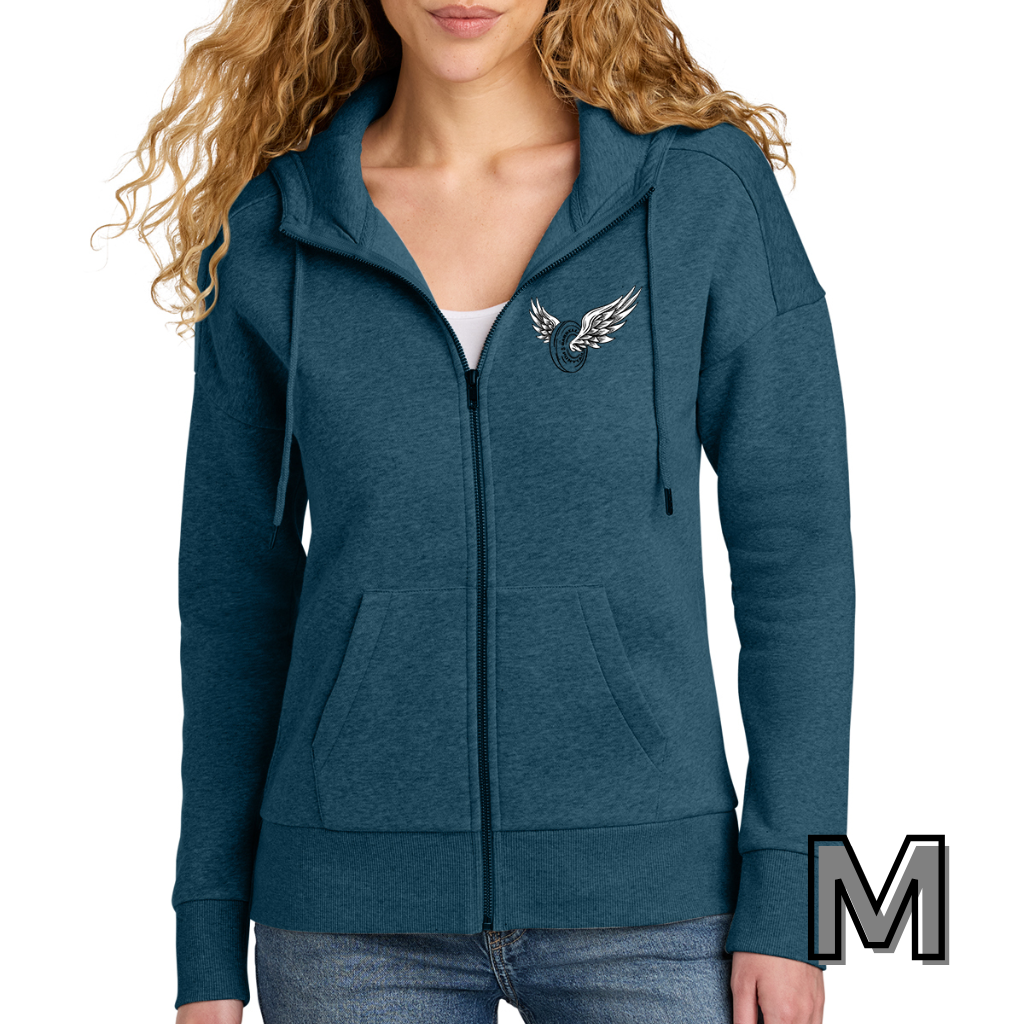 District® Women’s Perfect Weight® Fleece Drop Shoulder Full-Zip Hoodie