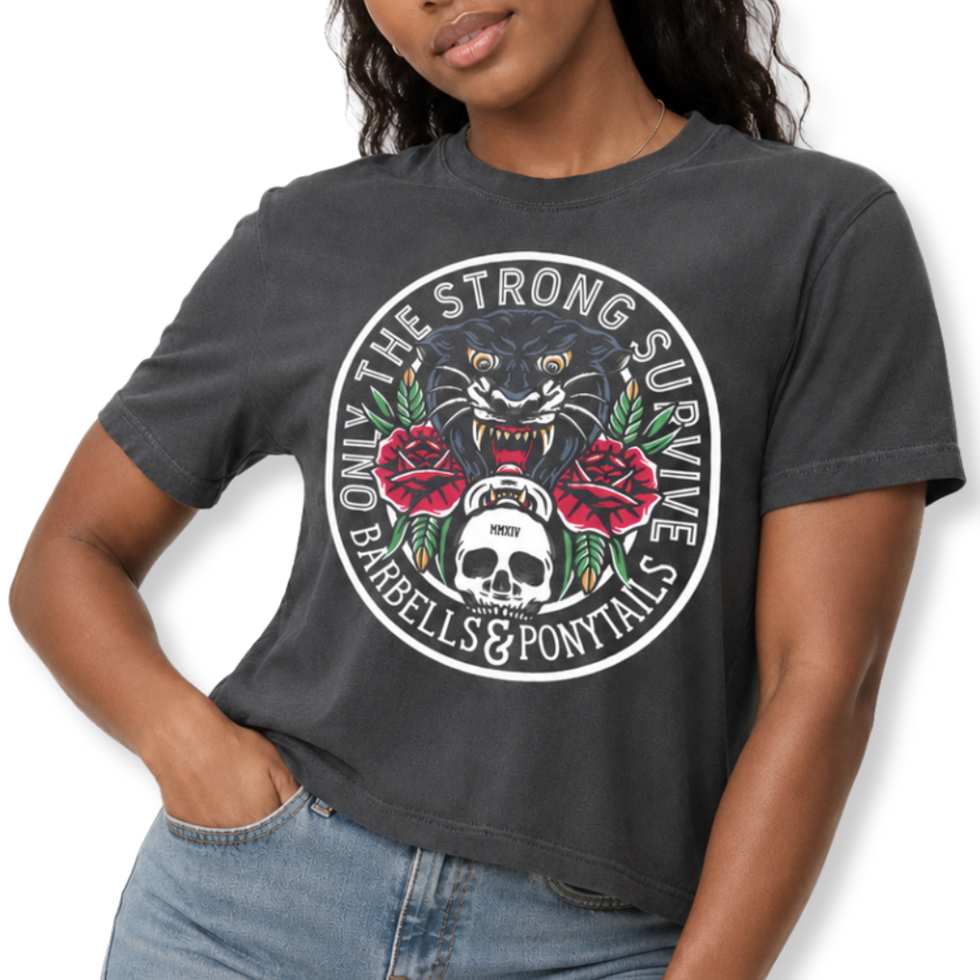 Only The Strong Boxy Crop T