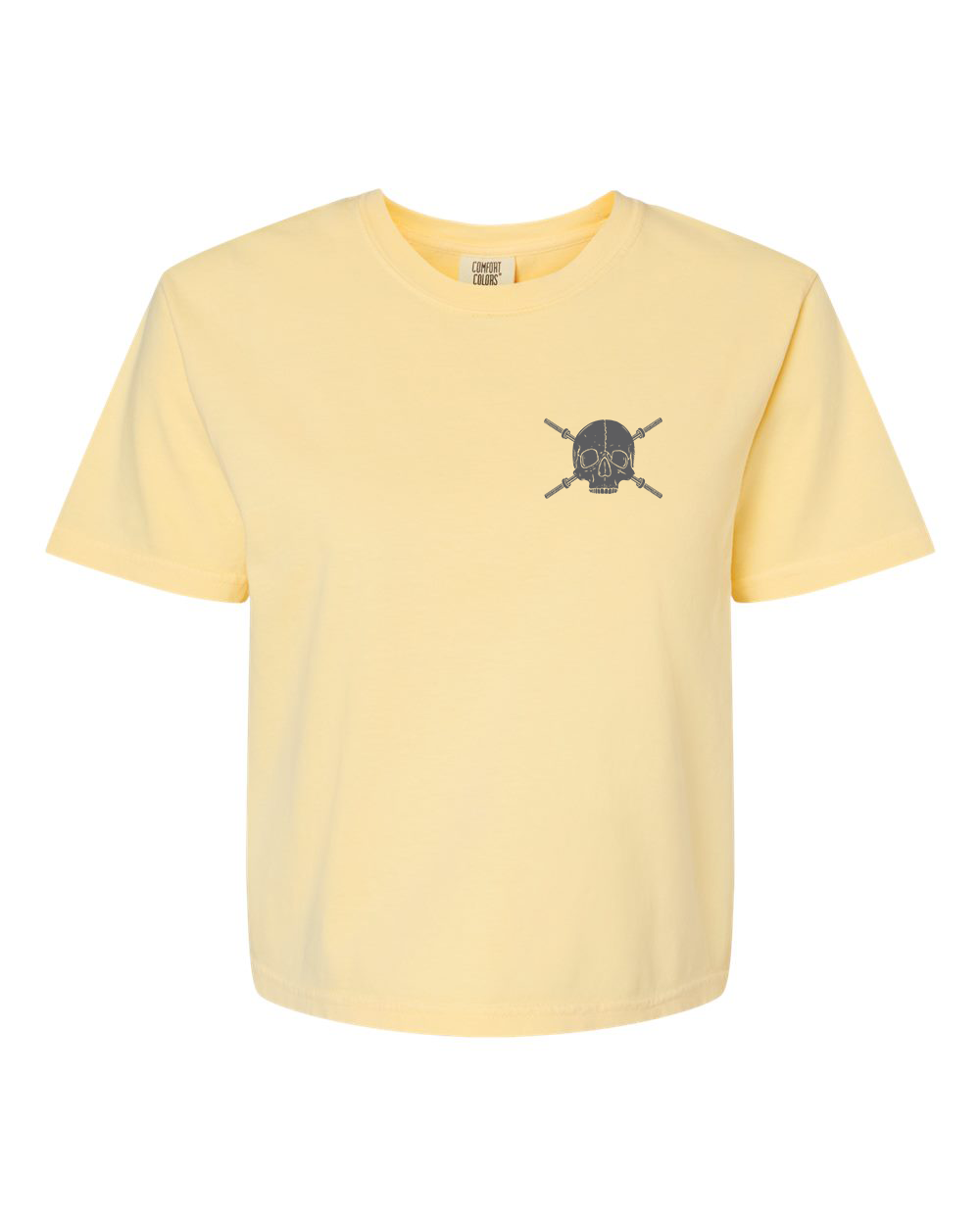 Skulls &amp; Barbells Boxy Modest Crop T