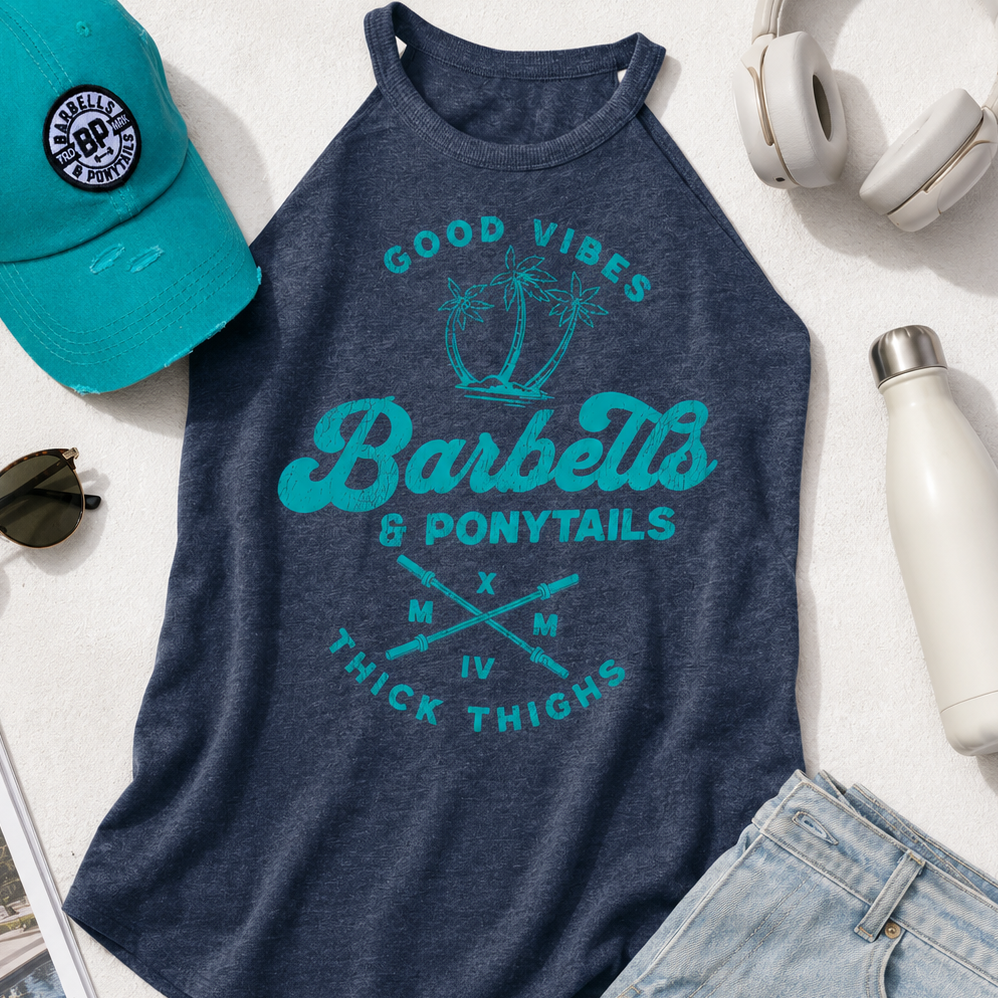Good Vibes Flowy High Neck Tank