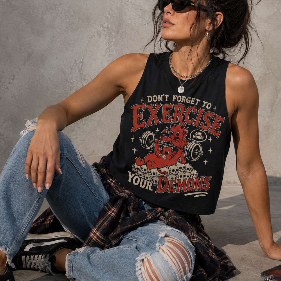 Exercise Your Demons Racer Crop