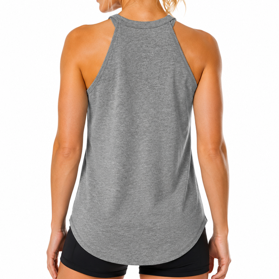 Rose Flowy High Neck Tank