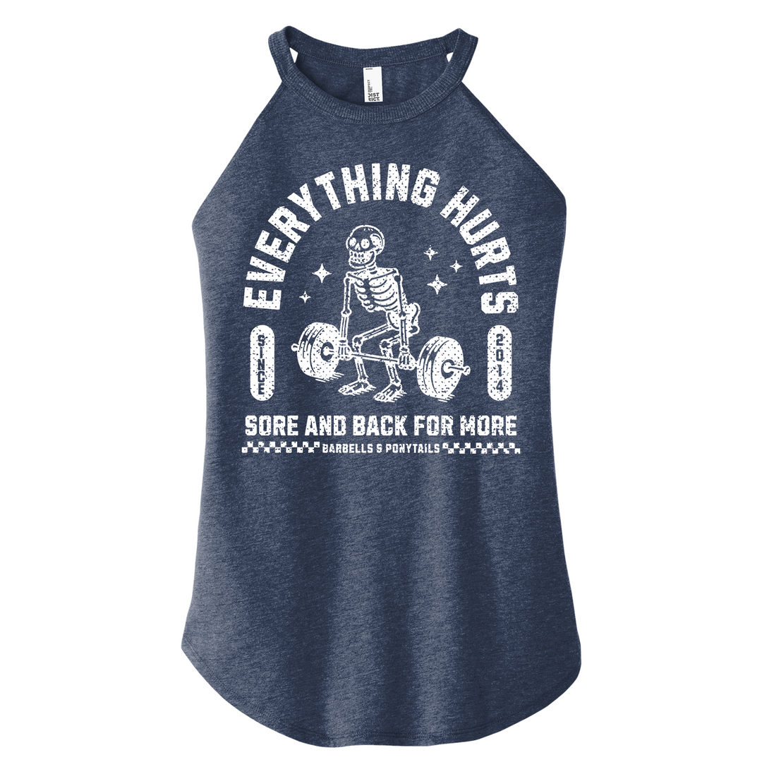 Everything Hurts Flowy High Neck Tank