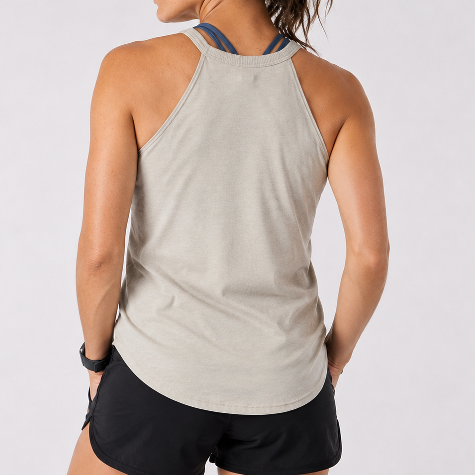 Rose Flowy High Neck Tank