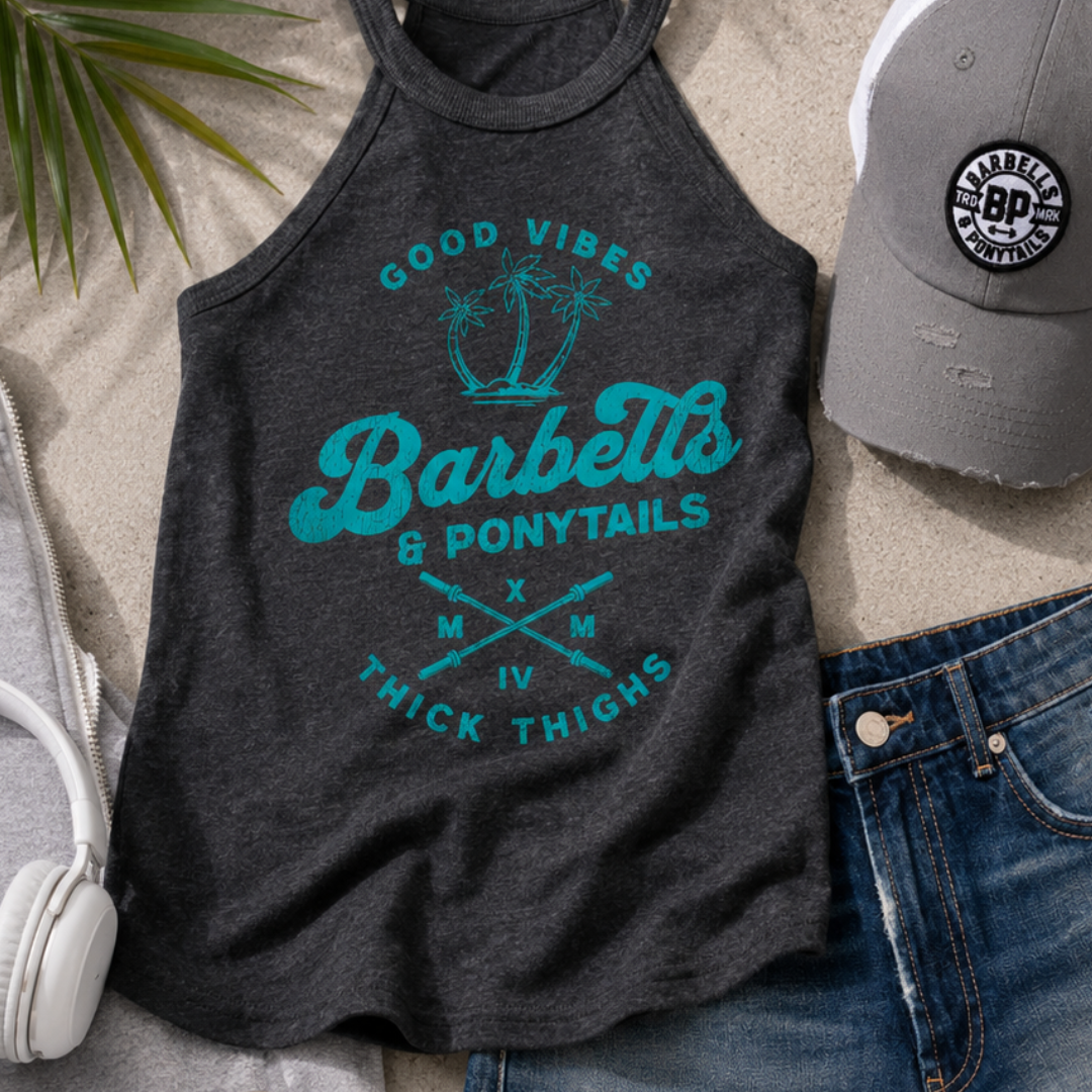 Good Vibes Flowy High Neck Tank