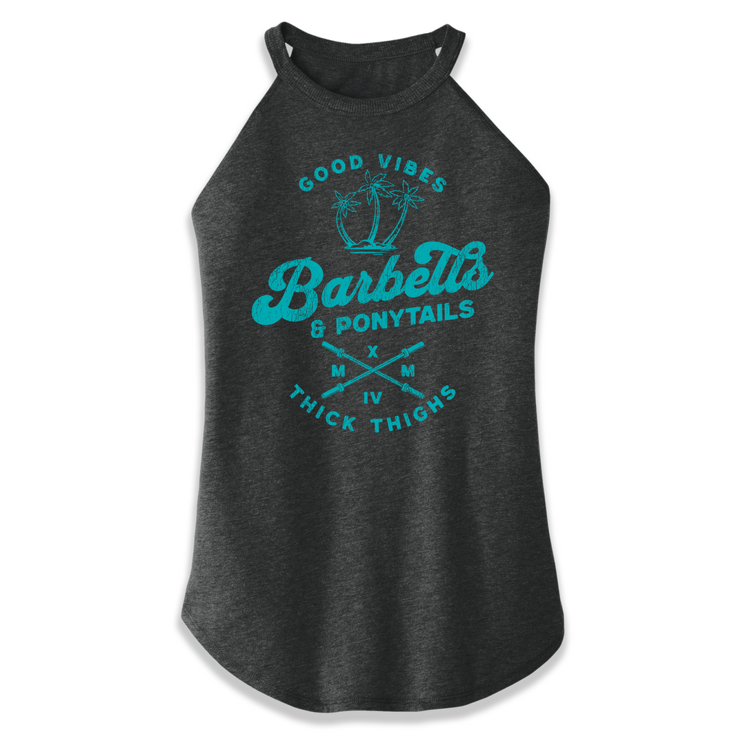Good Vibes Flowy High Neck Tank