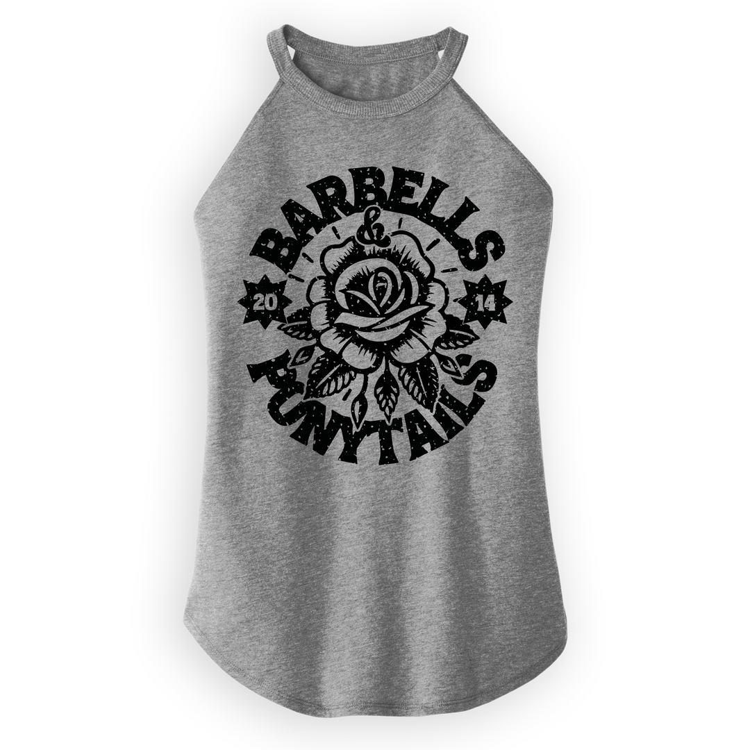 Rose Flowy High Neck Tank
