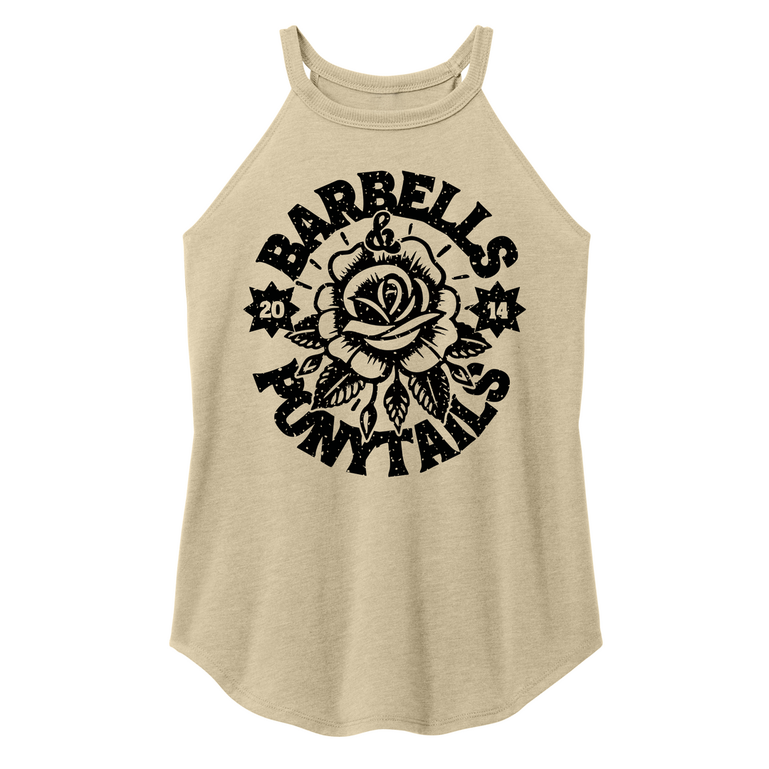 Rose Flowy High Neck Tank