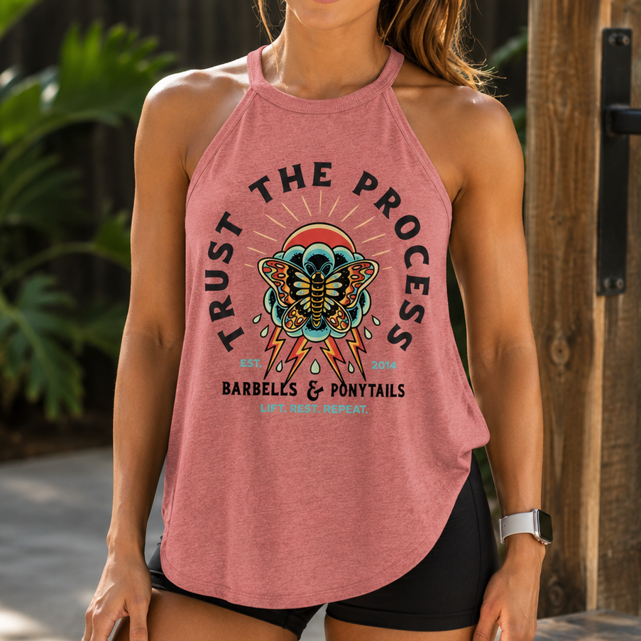 Trust The Process Flowy High Neck Tank