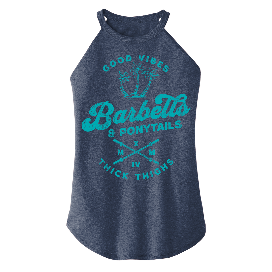 Good Vibes Flowy High Neck Tank