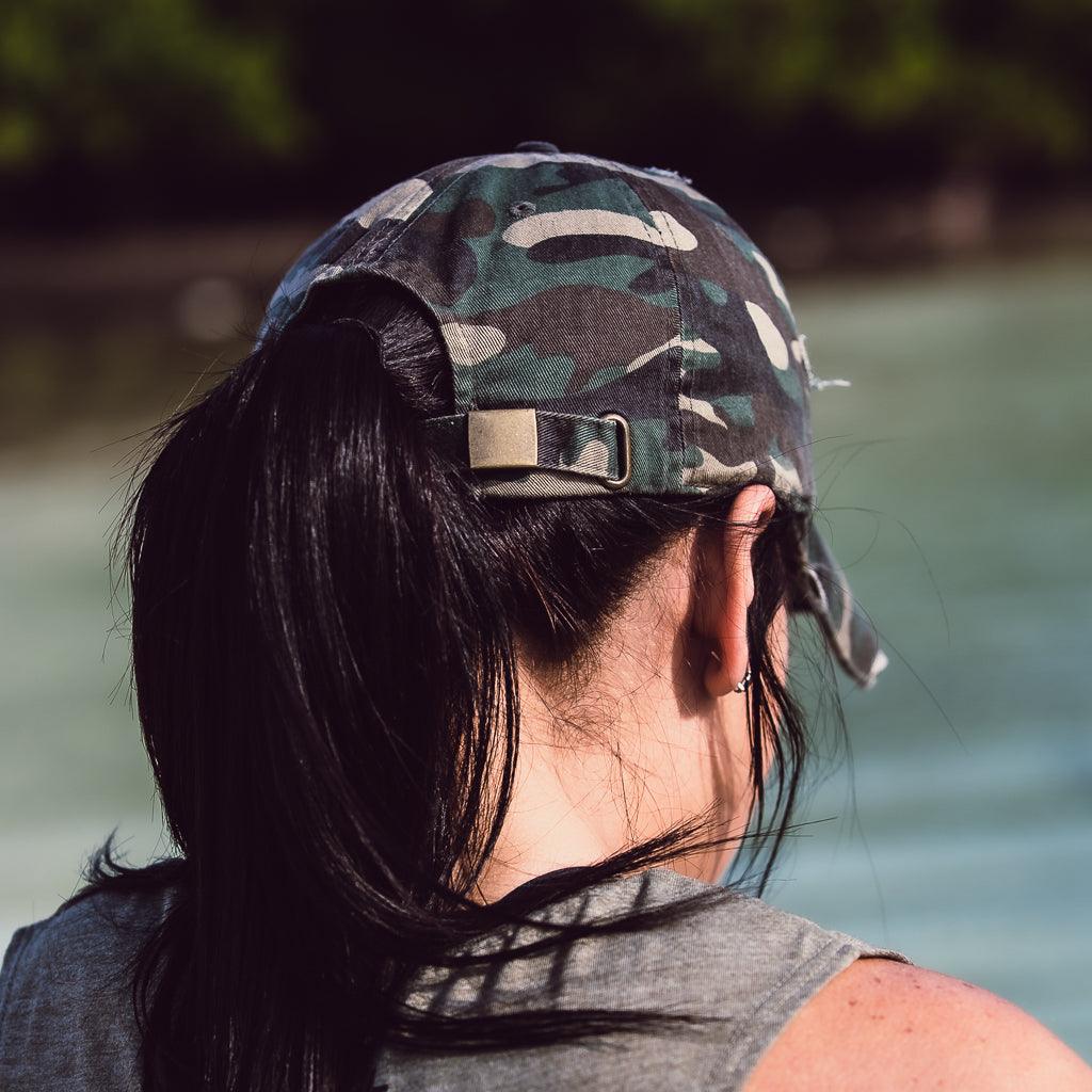 Classic Camo Baseball Hat - Barbells &amp; Ponytails