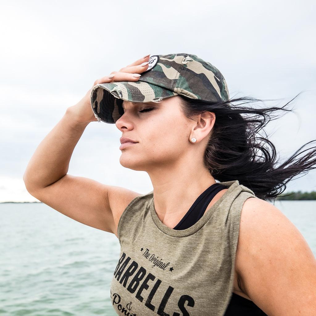 Classic Camo Baseball Hat - Barbells &amp; Ponytails