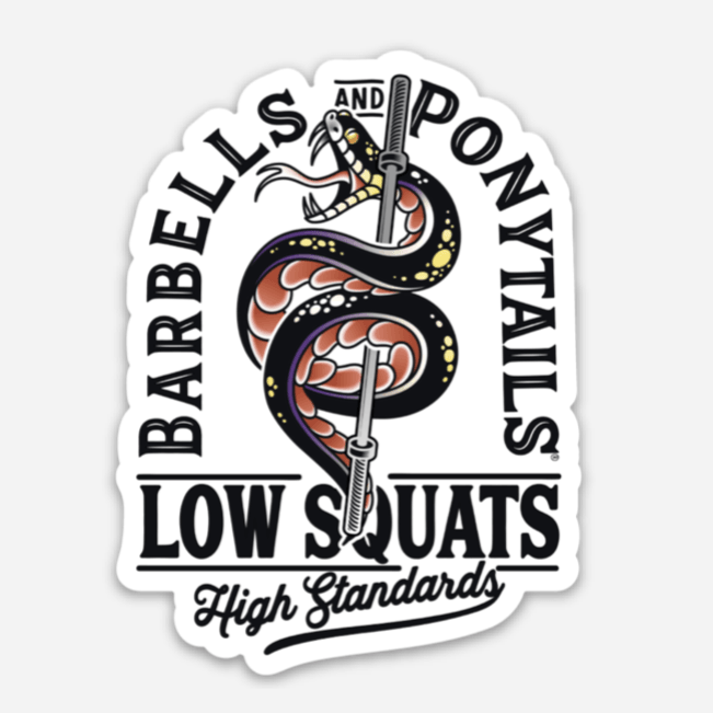 "Snake Eyes" Decal - Barbells & Ponytails