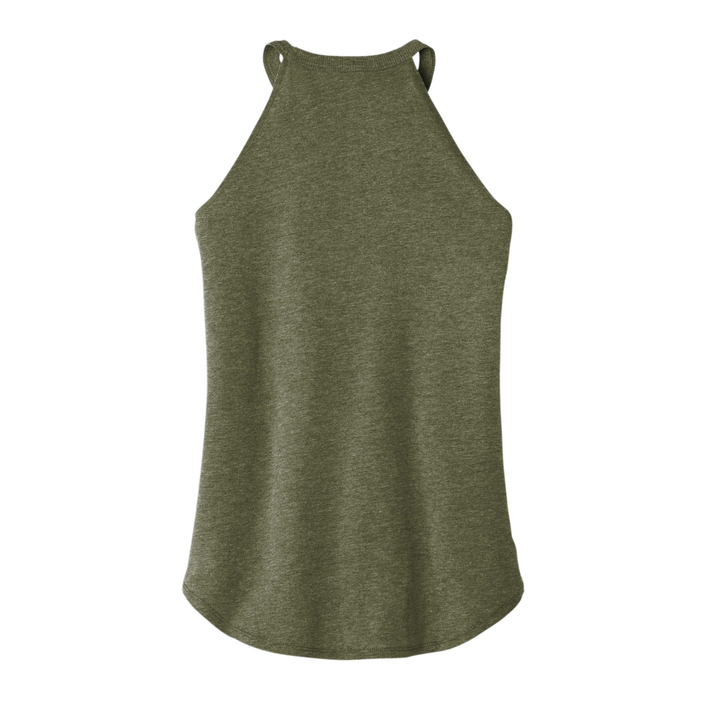 military green flowy high neck tank