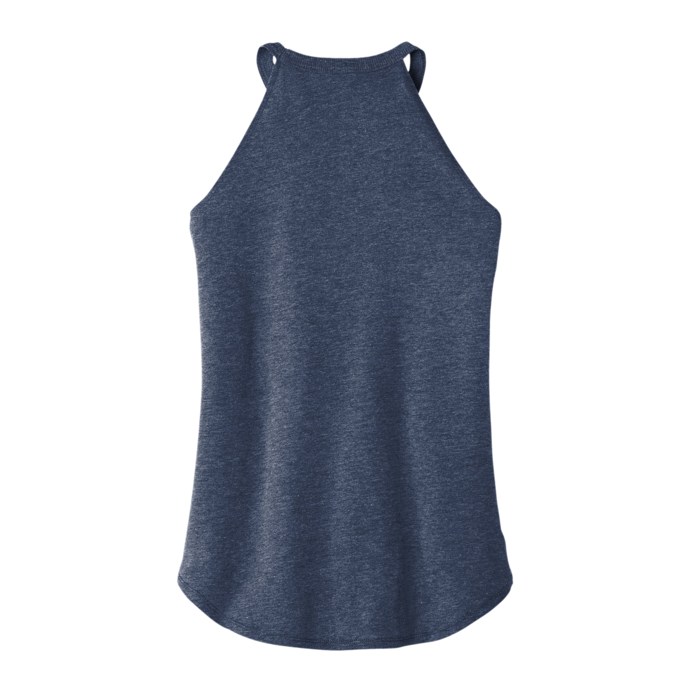 blue flowy high neck tank