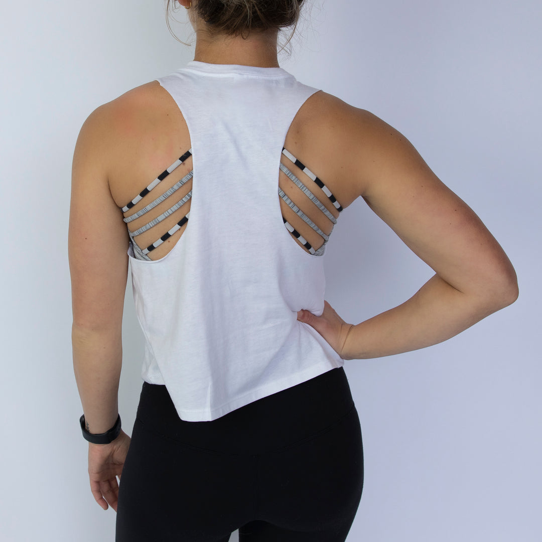 Skulls & Barbells Racer Crop